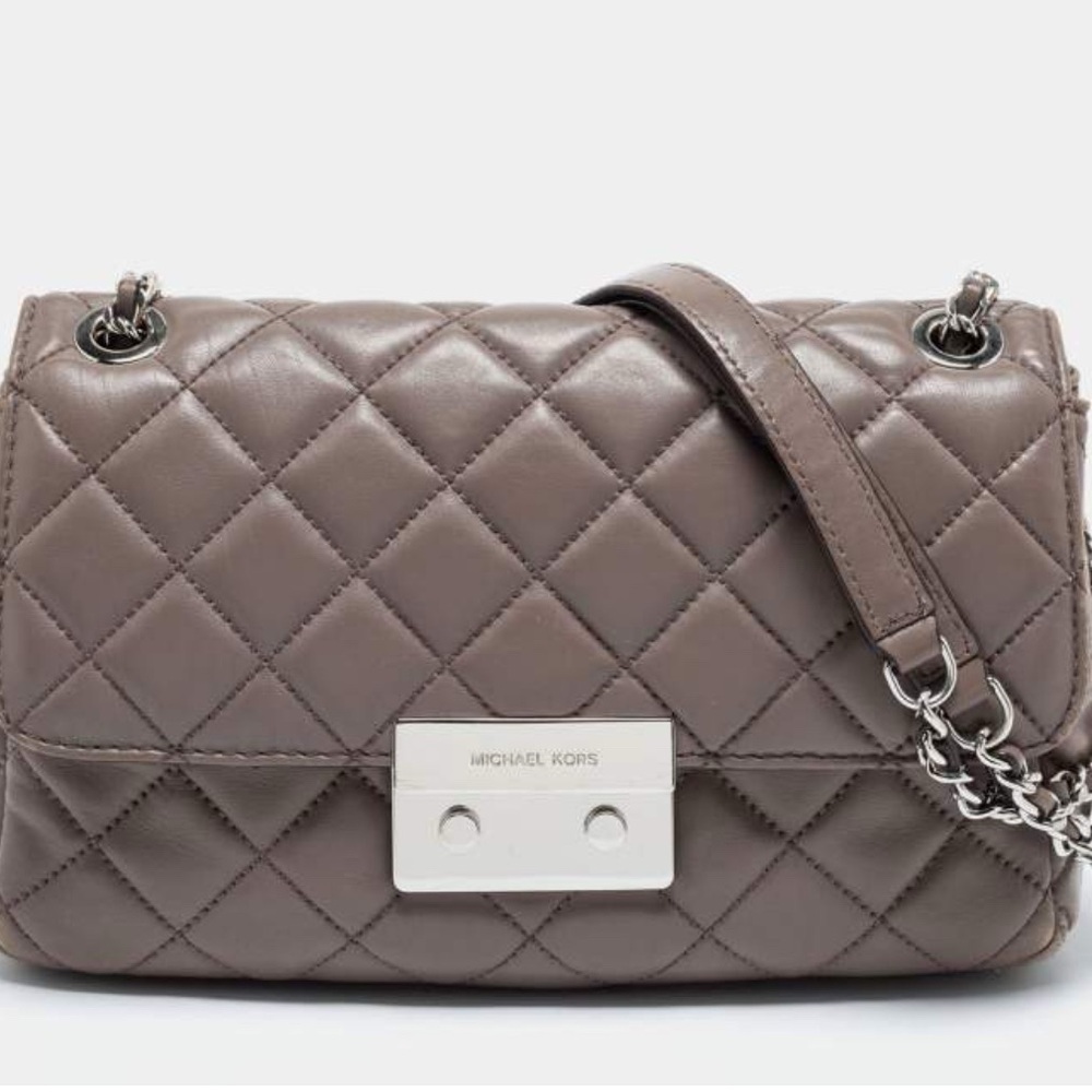 Michael Kors Sloan Quilted Shoulder Bag with Chain Strap
